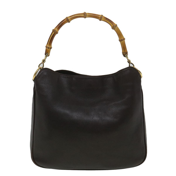 GUCCI Bamboo Hand Bag Leather 2way Brown 001.2058.1638.0 Auth yk6201B - Picture 2 of 16